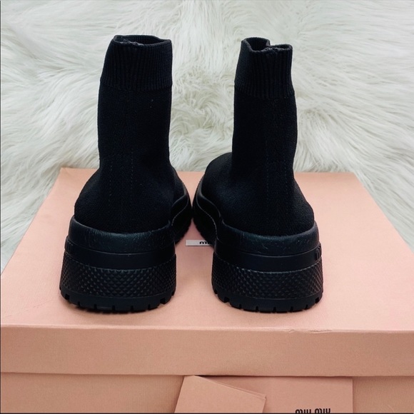 🐰🌸 MIU MIU Black Sock Sneaker 🌸🐰 - Picture 6 of 9